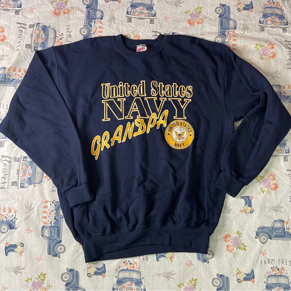 NWOT Soffe United States NAVY GRANDPA (Navy Blue) Long Sleeve Sweatshirt XL